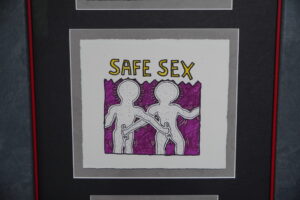 Keith Haring Safe Sex Art Print - Vintage LGBTQ+ Pop Art.