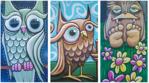 3 Original Ryan "Henry" paintings
